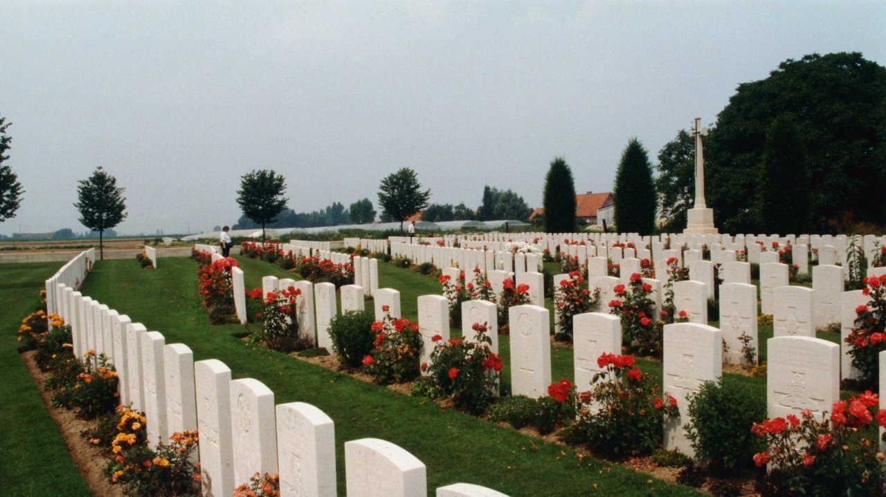 Adrian at his Grandfathers grave  July 13 1997 3